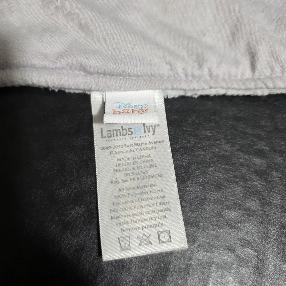 Lambs & Ivy Disney Baby Winnie The Pooh Lovey White Gray Stars Security Blanket‎